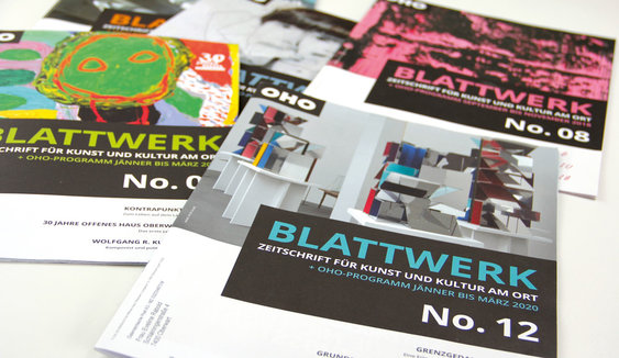 Editorial Design Programmzeitschrift "Blattwerk" / Offenes Haus Oberwart / Adebar 2016