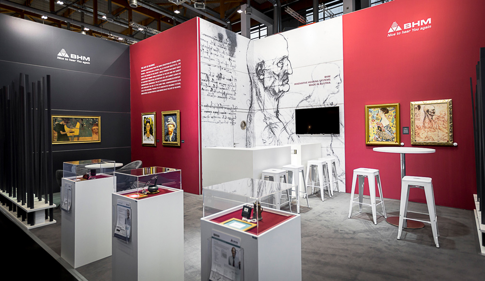 BHM Messestand 2015 "Zuhören ist keine Kunst... mit BHM"