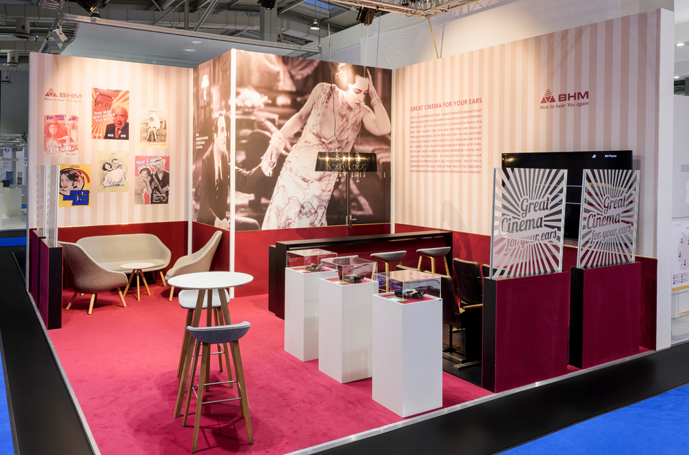 BHM Messestand 2016 "Great cinema for your ears"