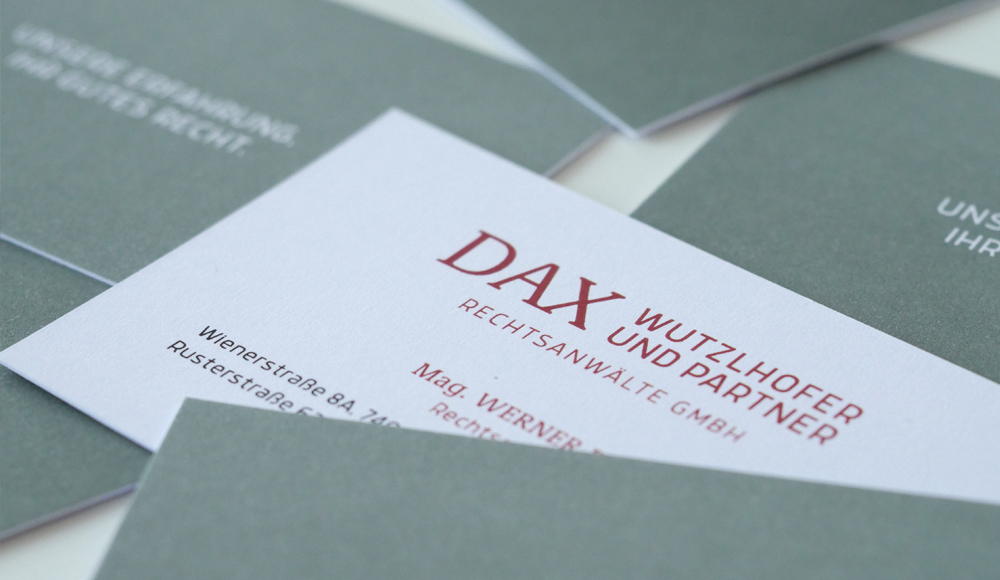 Corporate Design "Dax, Wutzlhofer und Partner"