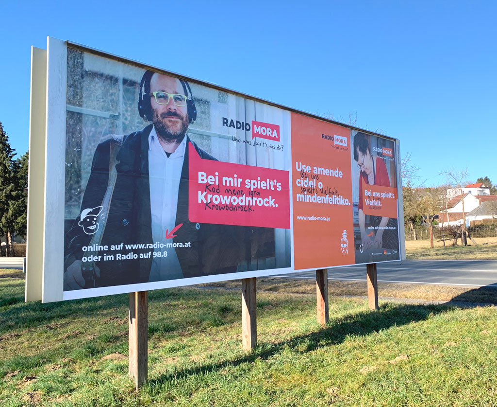 Plakatkampagne zum Start von RadioMORA